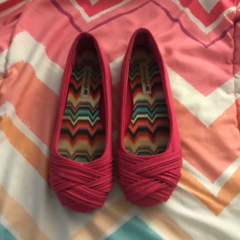 American Eagle Hot Pink Flats